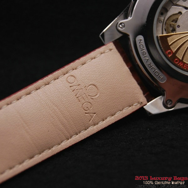 OMEGA DE VILLE Co-AXIAL CHRONOMETER Steel on Brown Leather Strap OM77003