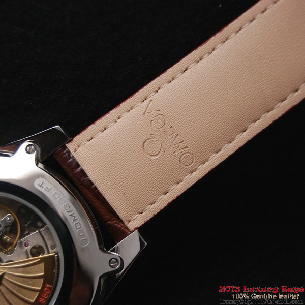 OMEGA DE VILLE Co-AXIAL CHRONOMETER Steel on Brown Leather Strap OM77005