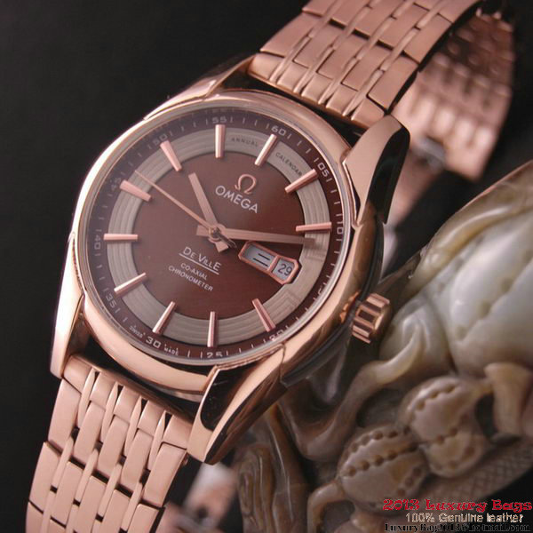 OMEGA DE VILLE HOUR VISION ANNUAL CALENDAR Red Gold on Red Gold Strap OM77129