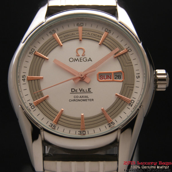 OMEGA DE VILLE HOUR VISION ANNUAL CALENDAR Steel on Steel Strap OM77113