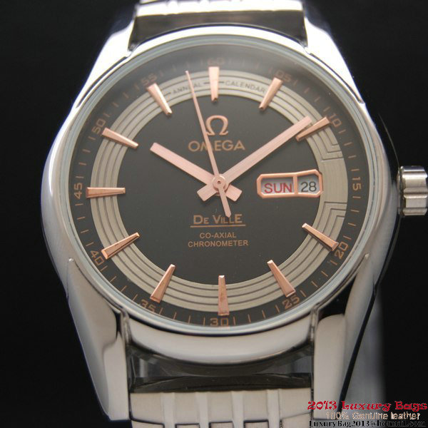 OMEGA DE VILLE HOUR VISION ANNUAL CALENDAR Steel on Steel Strap OM77117