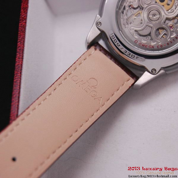 OMEGA DE VILLE Tourbillon Watches Steel on Brown Leather Strap Om7001