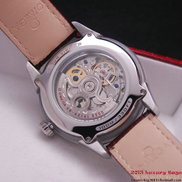 OMEGA DE VILLE Tourbillon Watches Steel on Brown Leather Strap Om7007