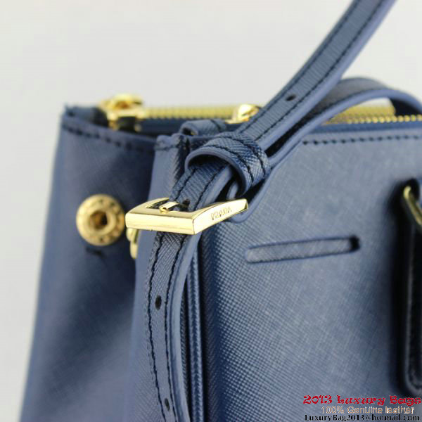 2013 Prada Saffiano Tote Bag 1801 Blue