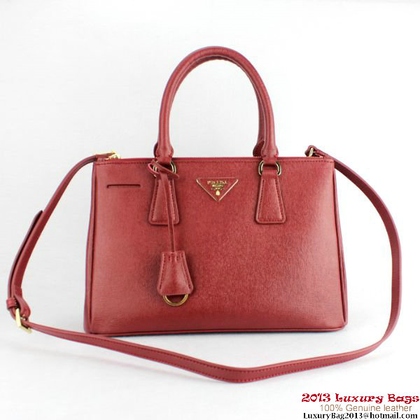 2013 Prada Saffiano Tote Bag 1801 Bordeaux