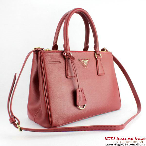 2013 Prada Saffiano Tote Bag 1801 Bordeaux