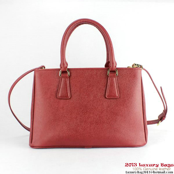 2013 Prada Saffiano Tote Bag 1801 Bordeaux