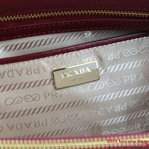 2013 Prada Saffiano Tote Bag 1801 Bordeaux