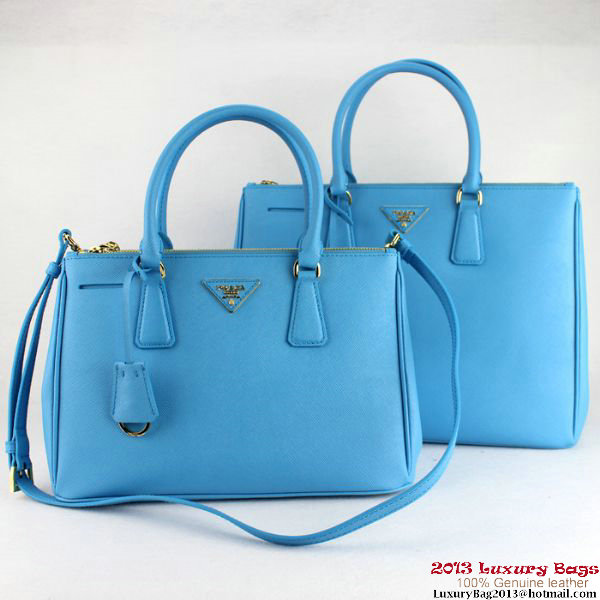 2013 Prada Saffiano Tote Bag 1801 SkyBlue