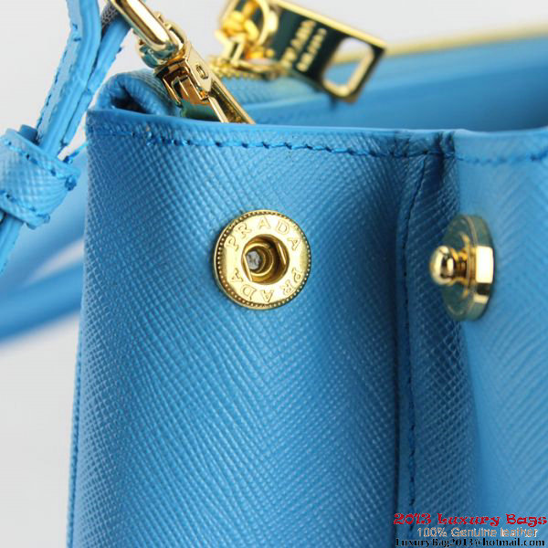 2013 Prada Saffiano Tote Bag 1801 SkyBlue