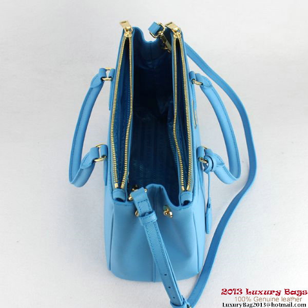 2013 Prada Saffiano Tote Bag 1801 SkyBlue