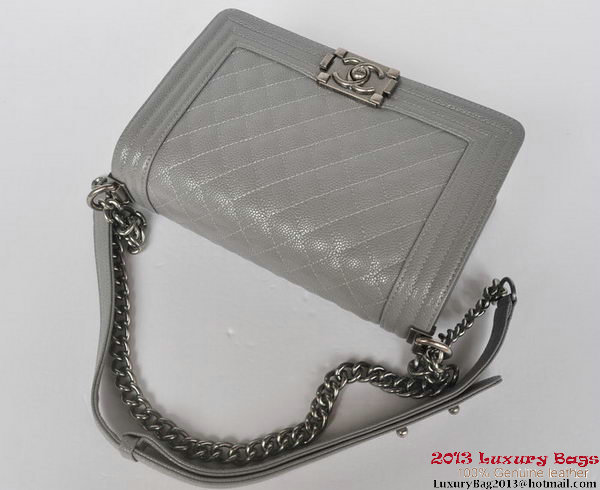 Boy Chanel Flap Shoulder Bag Classic Cannage Patterns A67086 Grey