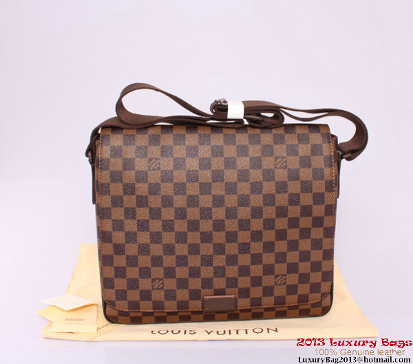 Louis Vuitton Damier Ebene Canvas District MM Messenger Bags N41212