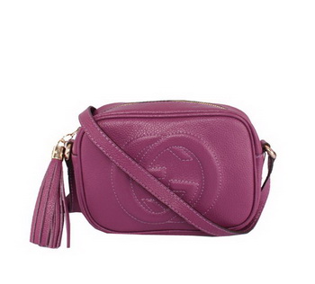 Gucci Soho Calfskin Leather Disco Bag 308364 Purple