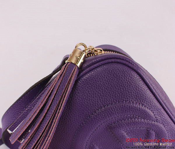 Gucci Soho Calfskin Leather Disco Bag 308364 Violet