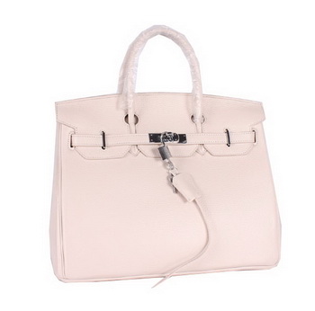 Hermes Birkin 35CM Tote Bag Clemence Leather H-35 OffWhite