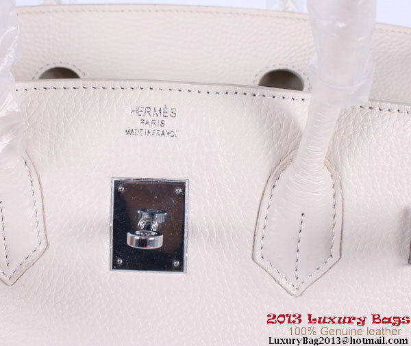 Hermes Birkin 35CM Tote Bag Clemence Leather H-35 OffWhite