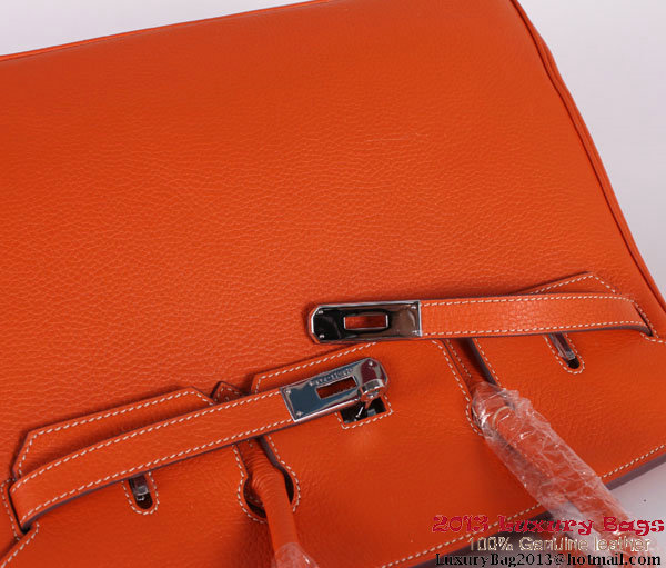 Hermes Birkin 35CM Tote Bag Clemence Leather H-35 Orange