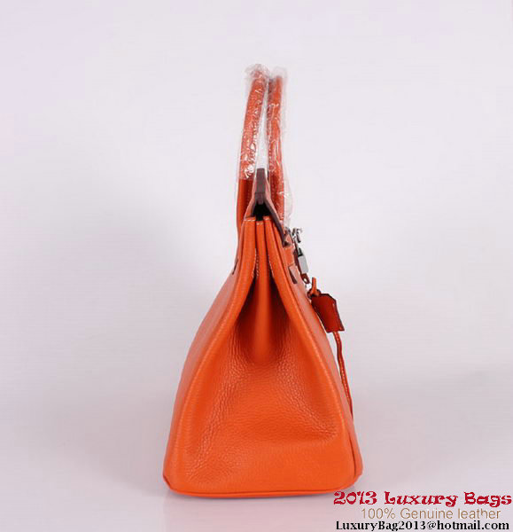 Hermes Birkin 35CM Tote Bag Clemence Leather H-35 Orange