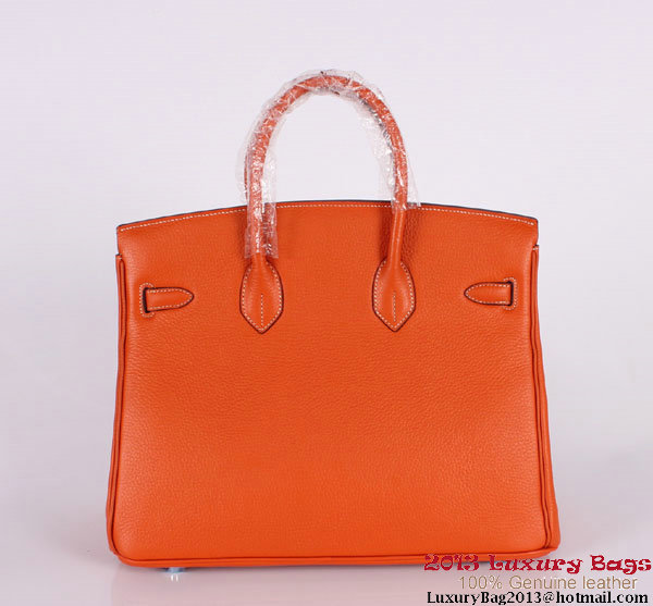 Hermes Birkin 35CM Tote Bag Clemence Leather H-35 Orange