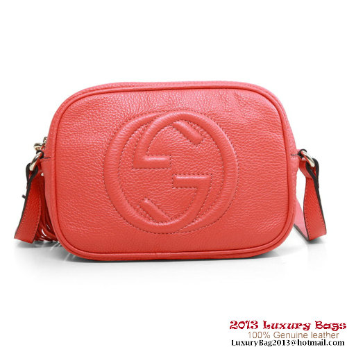 Gucci Soho Calfskin Leather Disco Bag 308364 Light Red