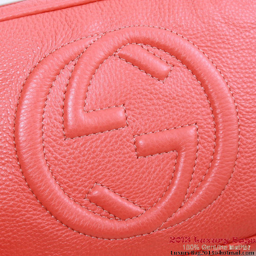 Gucci Soho Calfskin Leather Disco Bag 308364 Light Red