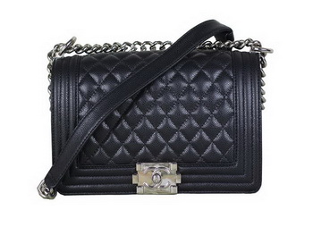 2013 Boy Chanel Flap Shoulder Bag Classic Cannage Patterns A67025 Black