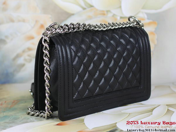 2013 Boy Chanel Flap Shoulder Bag Classic Cannage Patterns A67025 Black