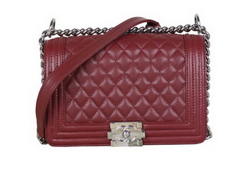 2013 Boy Chanel Flap Shoulder Bag Classic Cannage Patterns A67025 Burgundy