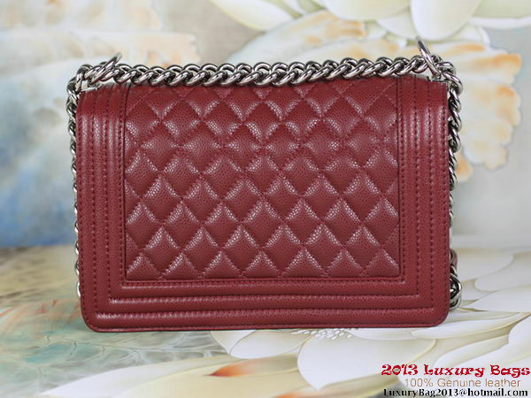 2013 Boy Chanel Flap Shoulder Bag Classic Cannage Patterns A67025 Burgundy