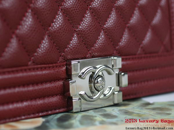 2013 Boy Chanel Flap Shoulder Bag Classic Cannage Patterns A67025 Burgundy