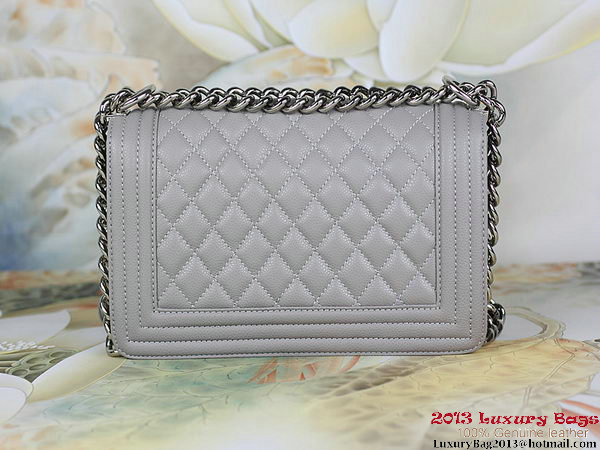 2013 Boy Chanel Flap Shoulder Bag Classic Cannage Patterns A67025 Grey