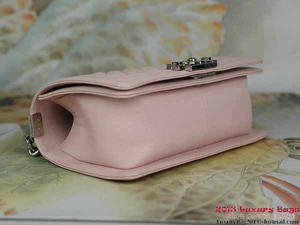 2013 Boy Chanel Flap Shoulder Bag Classic Cannage Patterns A67025 Pink