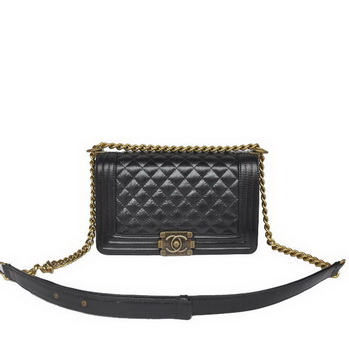 Boy Chanel Flap Shoulder Bag Iridescent Leather A67086 Black