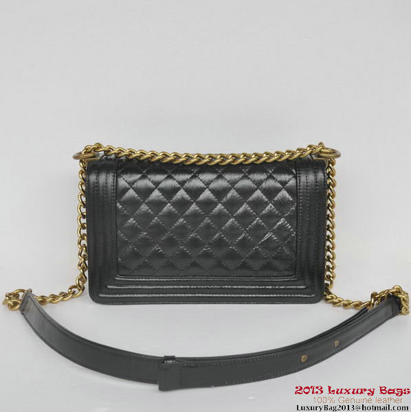 Boy Chanel Flap Shoulder Bag Iridescent Leather A67086 Black