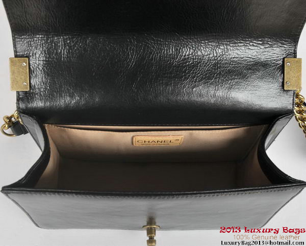 Boy Chanel Flap Shoulder Bag Iridescent Leather A67086 Black