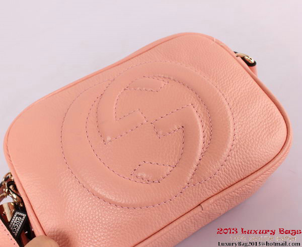 Gucci 308364 Soho Calf Leather Disco Bag Pink