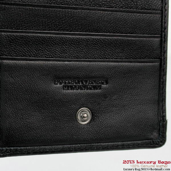 Bottega Veneta Intrecciato Light Calf Card Case BV188 Black