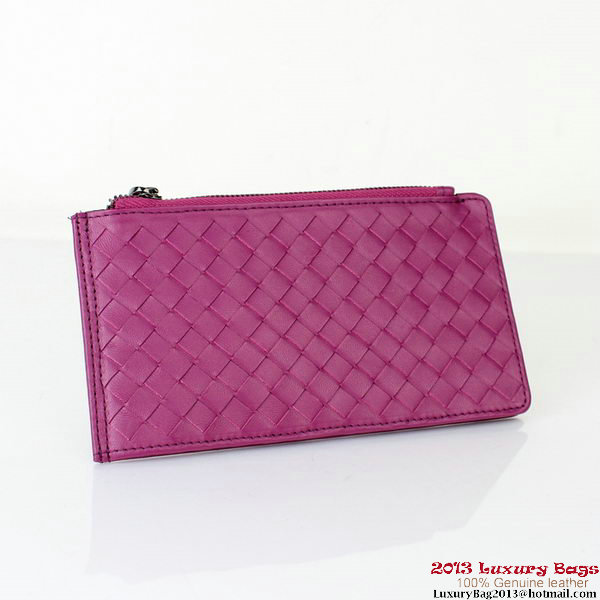 Bottega Veneta Intrecciato Light Calf Card Case BV188 Purple