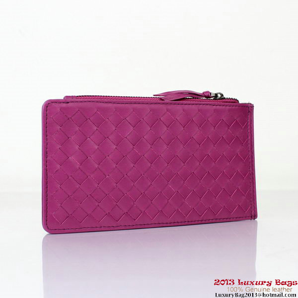 Bottega Veneta Intrecciato Light Calf Card Case BV188 Purple