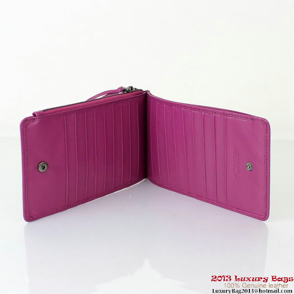 Bottega Veneta Intrecciato Light Calf Card Case BV188 Purple