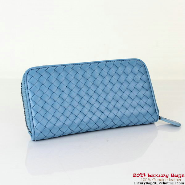 Bottega Veneta Intrecciato Nappa Continental Wallet BV1008 Light Blue