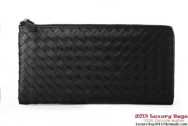 Bottega Veneta Intrecciato Nappa Zippy Wallet BV1570 Black