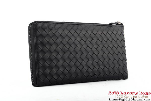 Bottega Veneta Intrecciato Nappa Zippy Wallet BV1570 Black