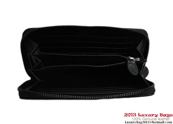 Bottega Veneta Intrecciato Nappa Zippy Wallet BV1571 Black