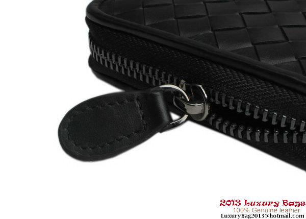 Bottega Veneta Intrecciato Nappa Zippy Wallet BV1571 Black