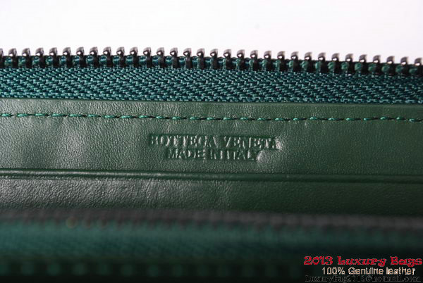 Bottega Veneta Intrecciato Nappa Zippy Wallet BV1571 Green