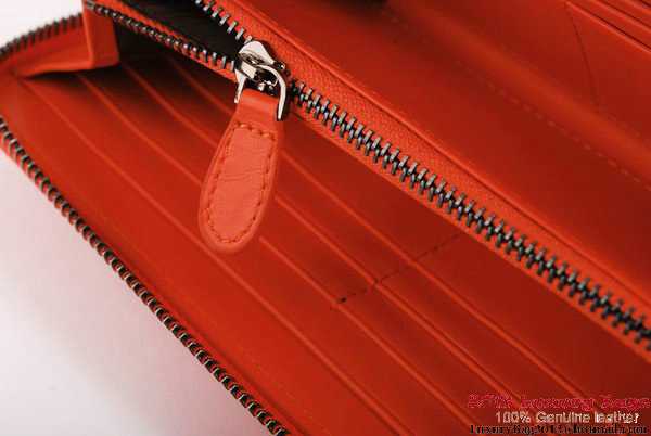 Bottega Veneta Intrecciato Nappa Zippy Wallet BV1571 Orange