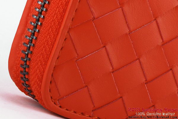 Bottega Veneta Intrecciato Nappa Zippy Wallet BV1571 Orange