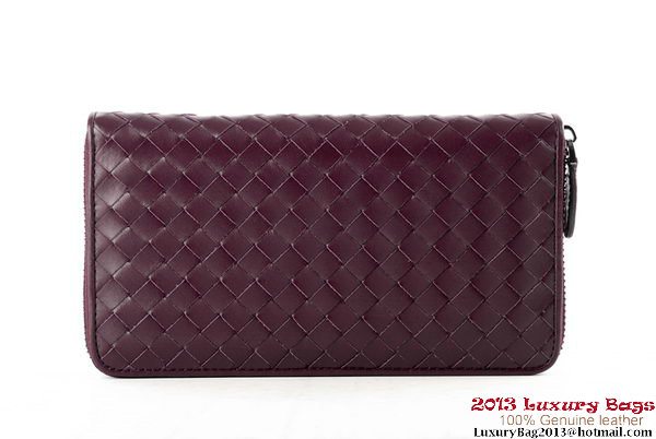 Bottega Veneta Intrecciato Nappa Zippy Wallet BV1571 Wine